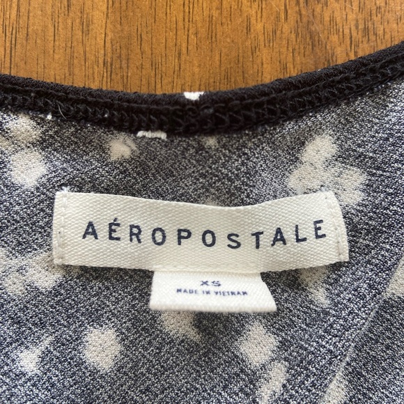 Aeropostale Black and White Floral Cinched Mini Dress Women’s Size XS - Picture 6 of 9